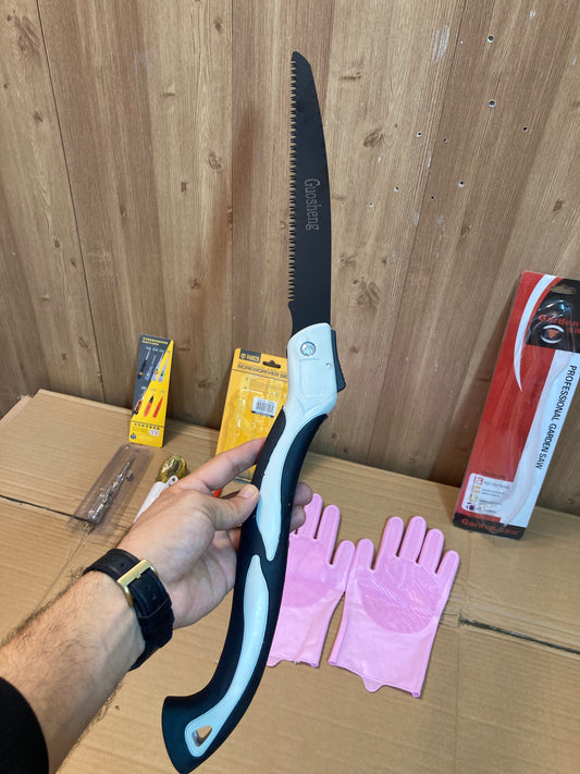 Ultimate Home Essentials Combo β Hand Saw, Silicone Gloves, Screwdriver Set, Drying Wire & Electrical Tester