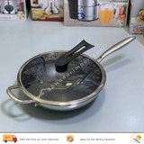 Laser Coated Deep Frying Pan Non Stick and HoneyComb Pattern