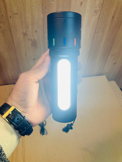 COBA Aluminum Alloy RGB Led Flashlight Torch CB-7703
