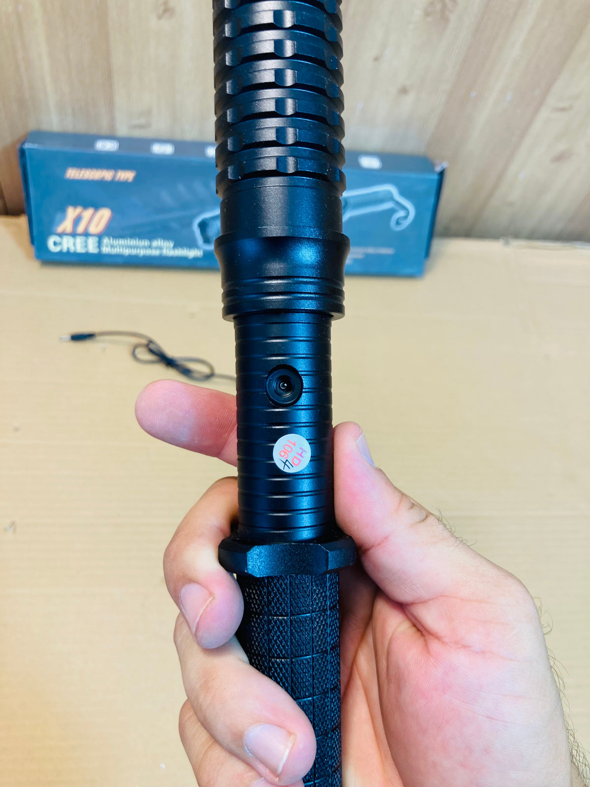 Self Defence 2in1 Flashlight & Stun Gun Baton - Taser X10