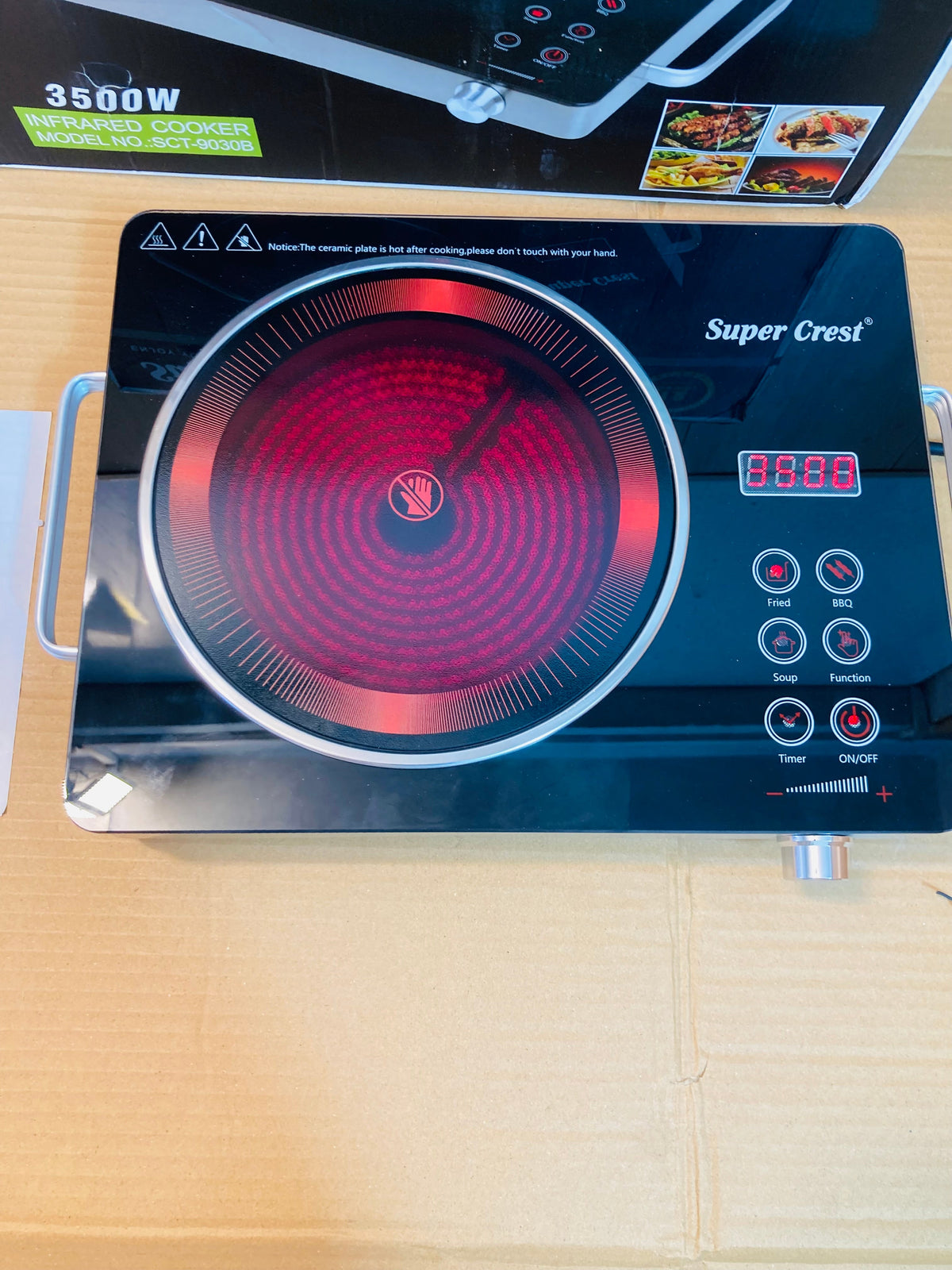 Super Crest Germany 3500W Electric Stove - Hotplate - Infrared Cooker SCT-9030B