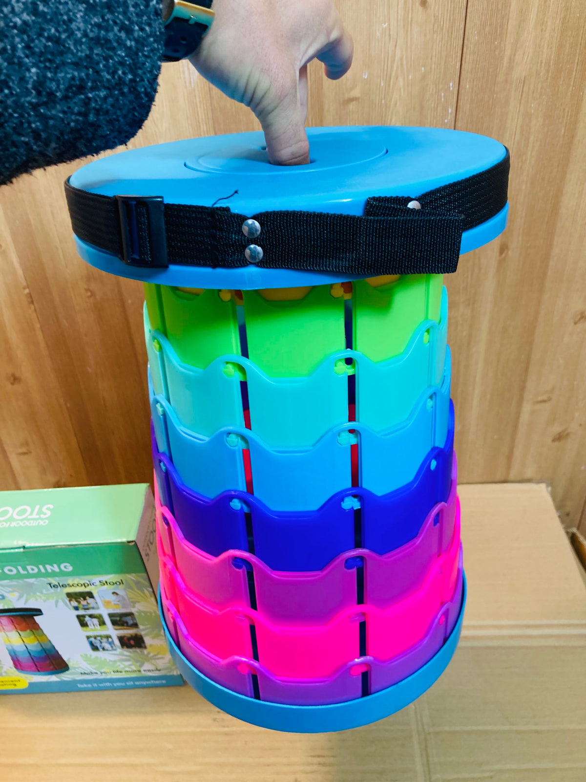Portable Retractable Camping Stool - Outdoor Folding Stool