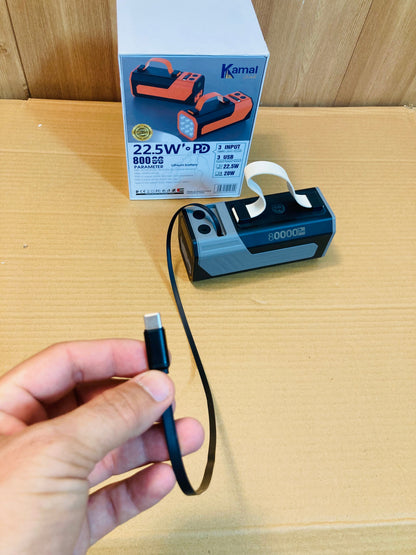 Kamal 22.5W Fast Charging Eagle 80000mAh Lamp Power Bank KPB87