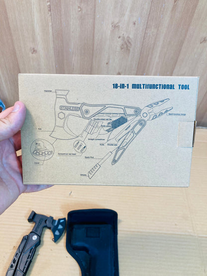 18in1 Camping Multifunctional Survival Hammer Axe Tool