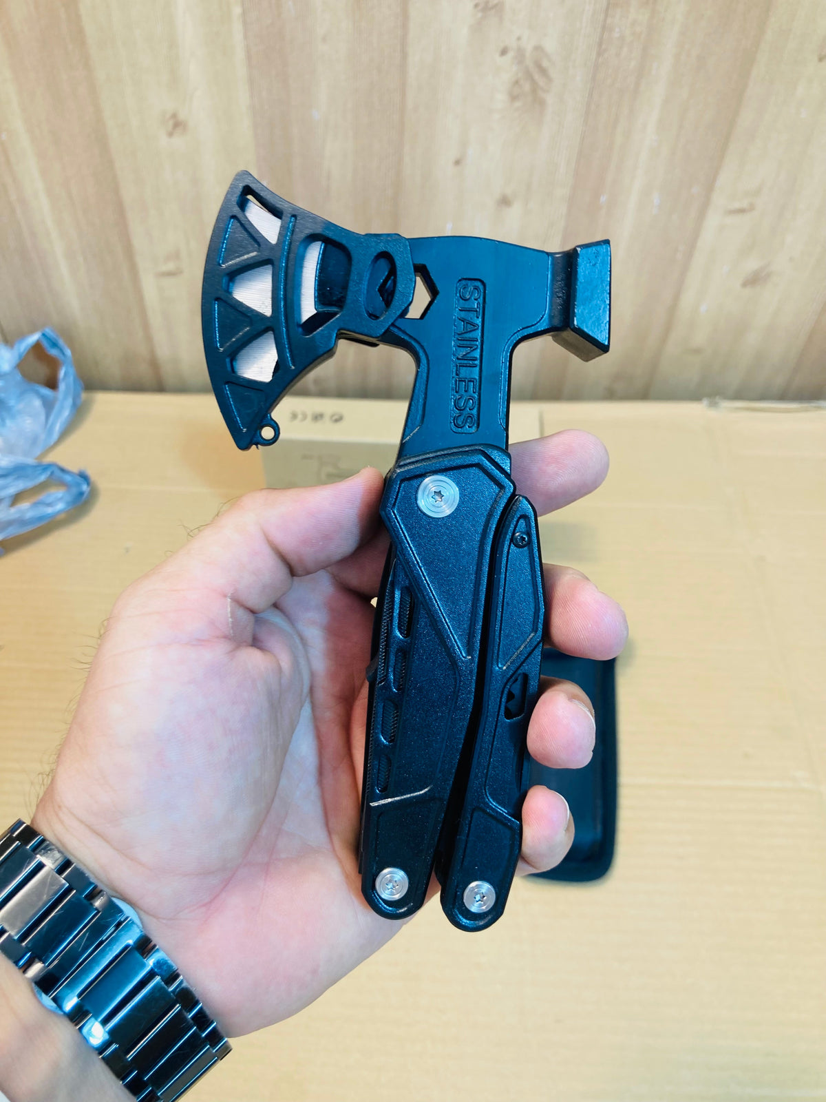 18in1 Camping Multifunctional Survival Hammer Axe Tool