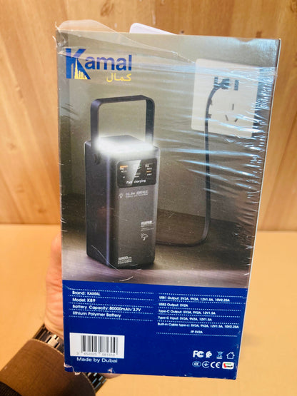Kamal 65W 80000mAh Fast Charging Led Power Bank K89