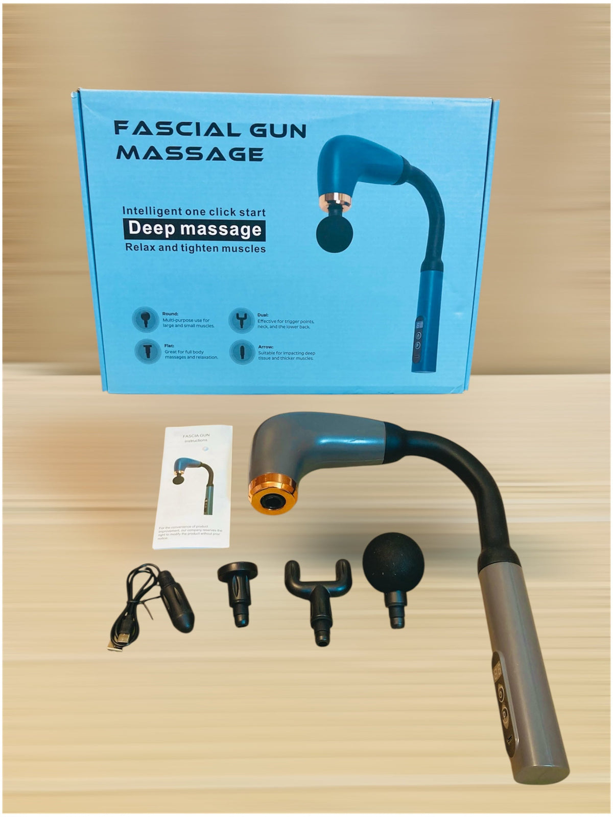 U-Shaped Handheld Fascial Deep Gun Massager