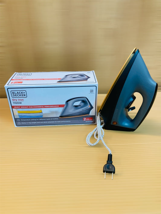 BLACK+DECKER Ceramic Soleplate Heavyweight Dry Iron 1100W - BXIR1102IN