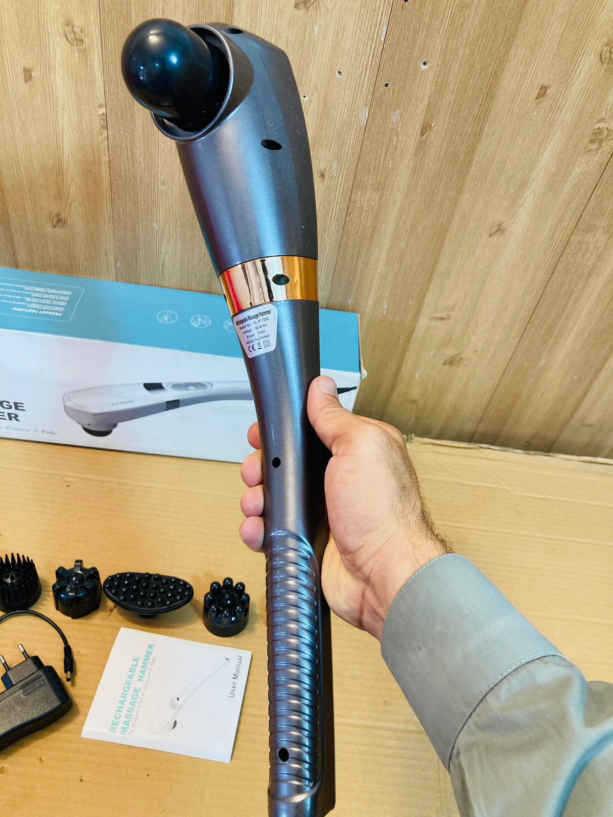 Rechargeable Handheld Percussion/Vibration Hammer Full Body Massager PL-617