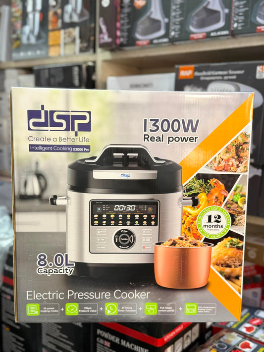 DSP X2000 Pro 1300W Electric Pressure Cooker 8 Litre KB5037