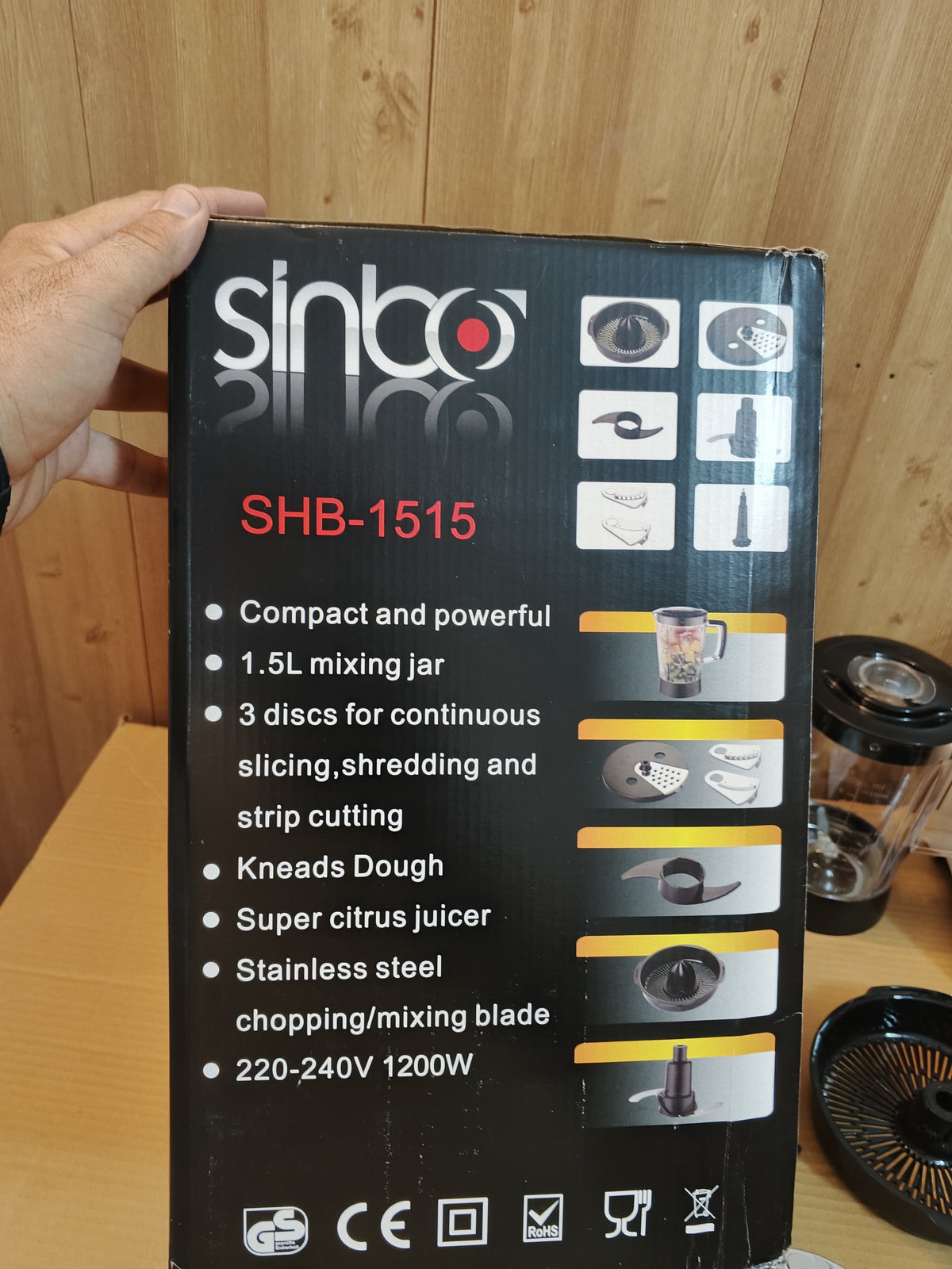 Sinbo 7in1 Food Processor 1200W & 1.5 Litre SHB-1515