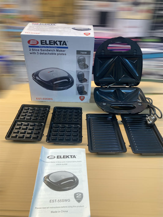 Elekta 3 in 1 Sandwich and Grill Maker 700W EST-55SWG