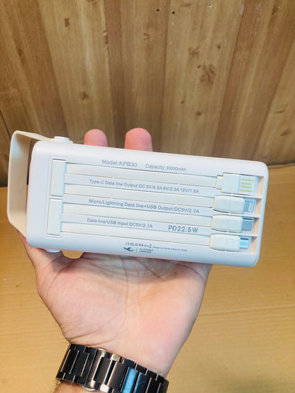 Kamal 22.5W Fast Charging 30000mAh Lamp Power Bank KPB30
