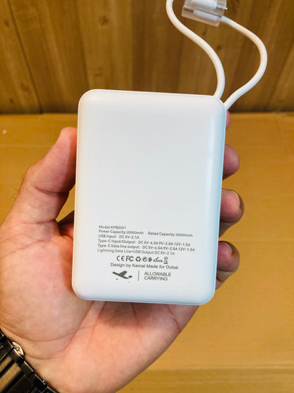 Kamal 22.5W Fast Charging Ultra Compact 20000mAh Power Bank KPB2001