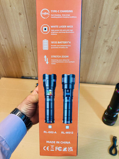 Ruilang Long Range Powerful Aluminum Alloy Flashlight Torch RL-G02-A