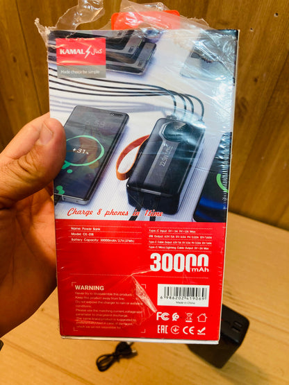 Kamal 30000mAh PD Fast Charging 22.5W Power Bank CK-018