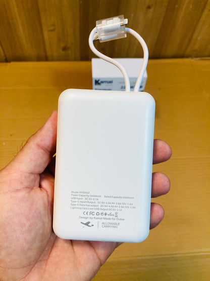 Kamal 22.5W Fast Charging Premium 20000mAh Power Bank KPB2002