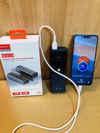 Kamal 125W Super Fast Laptop Charging Lithium Power Bank 20000mAh K125