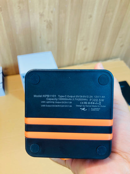 Kamal 22.5W Fast Charging Ghauri 100000mAh Power Bank - Power Station KPB1101