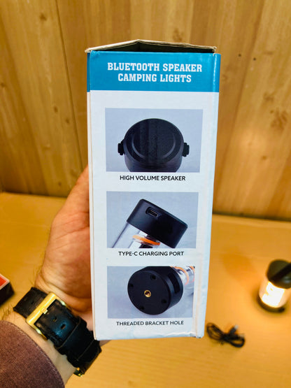 Portable Rechargeable 2in1 Camping Light with a Built-in Bluetooth Speaker YD-2312