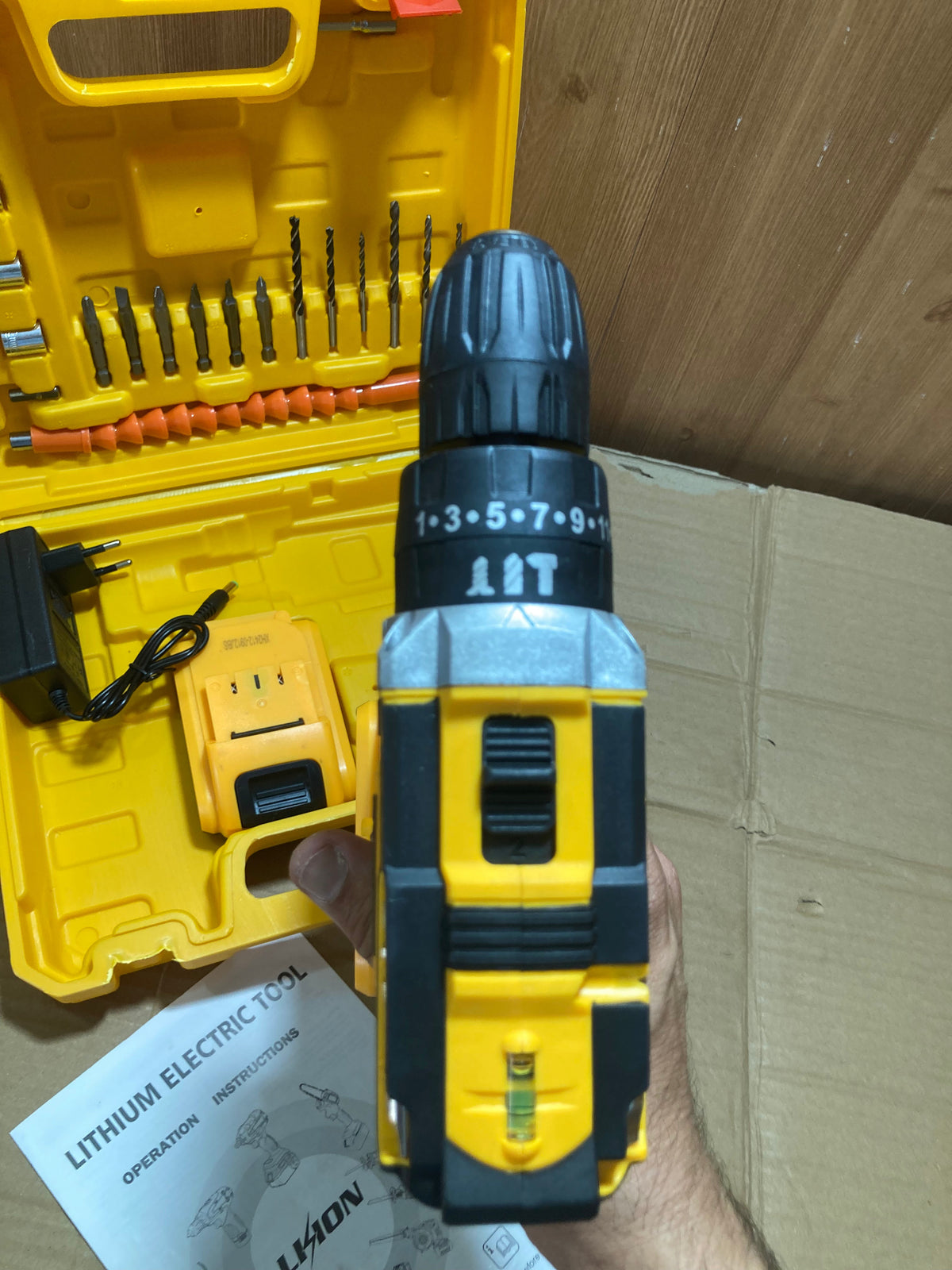 DeWalt 36V Rechargeable Drill Machine with Tool Kit