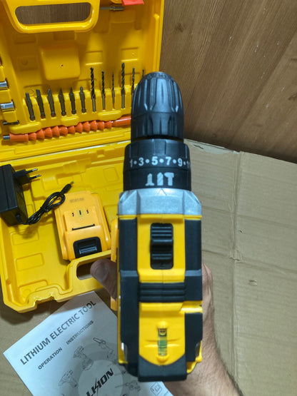 DeWalt 36V Rechargeable Drill Machine with Tool Kit