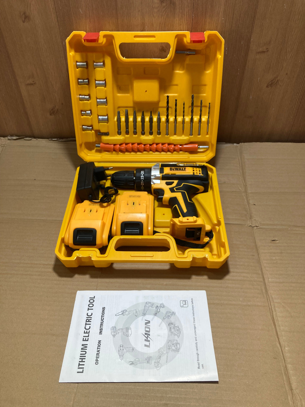 DeWalt 36V Rechargeable Drill Machine with Tool Kit