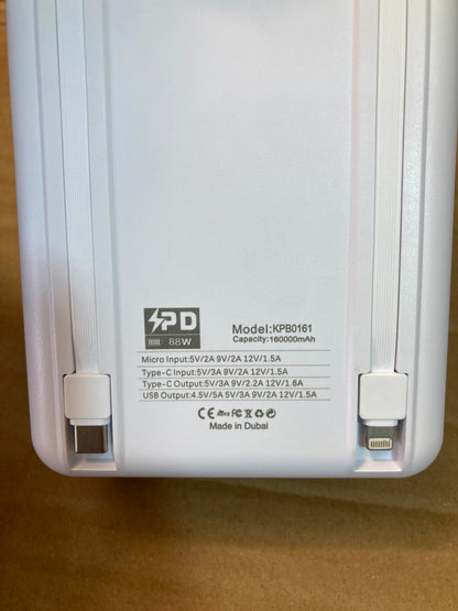 Kamal Real 22.5W 160000mAh Fast Charging Lamp Power Station - Power Bank KPB0161
