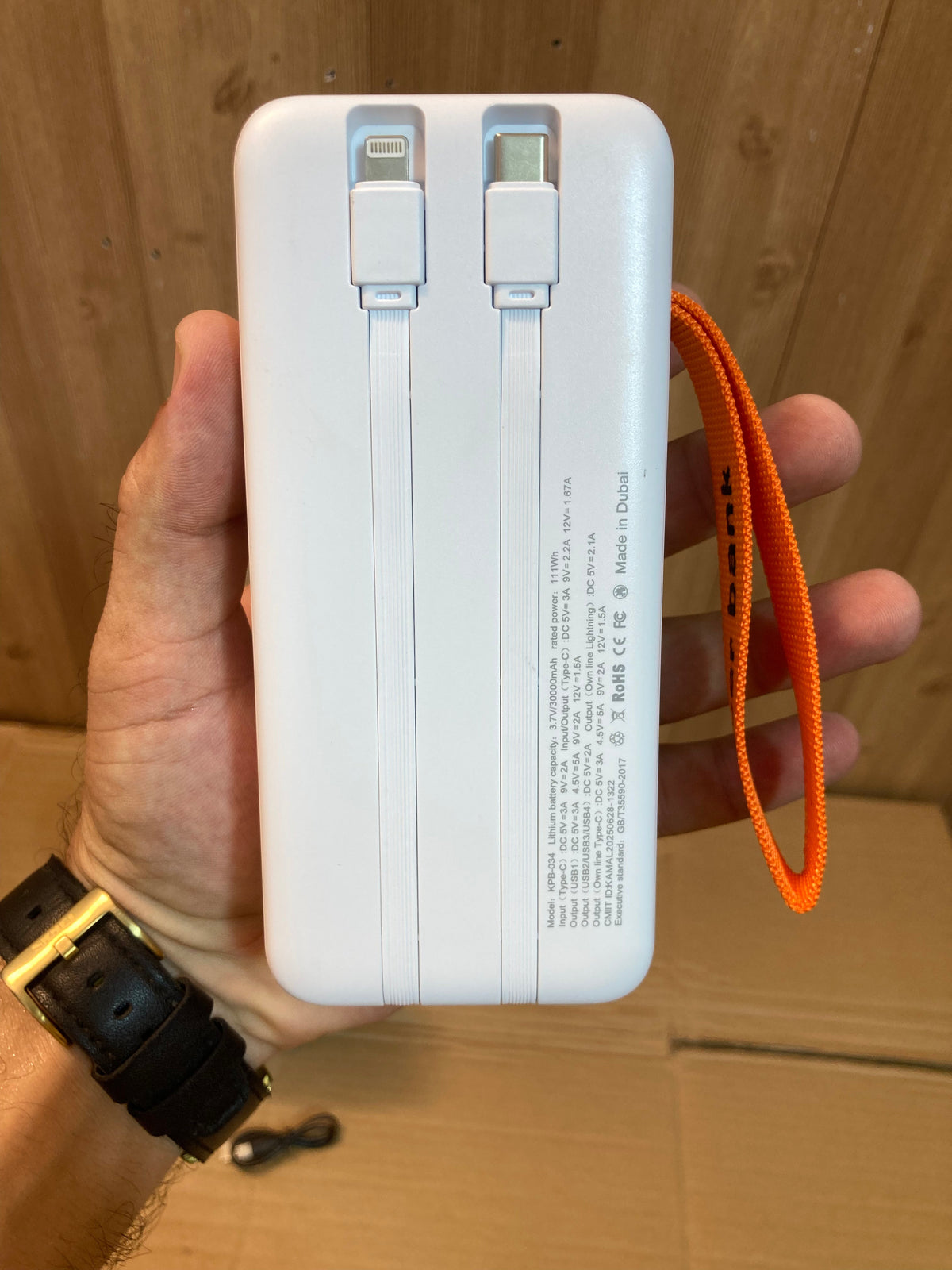 Kamal 65W Super Fast 2Built-in Cables Charging Power Bank 30,000mAh KPB034