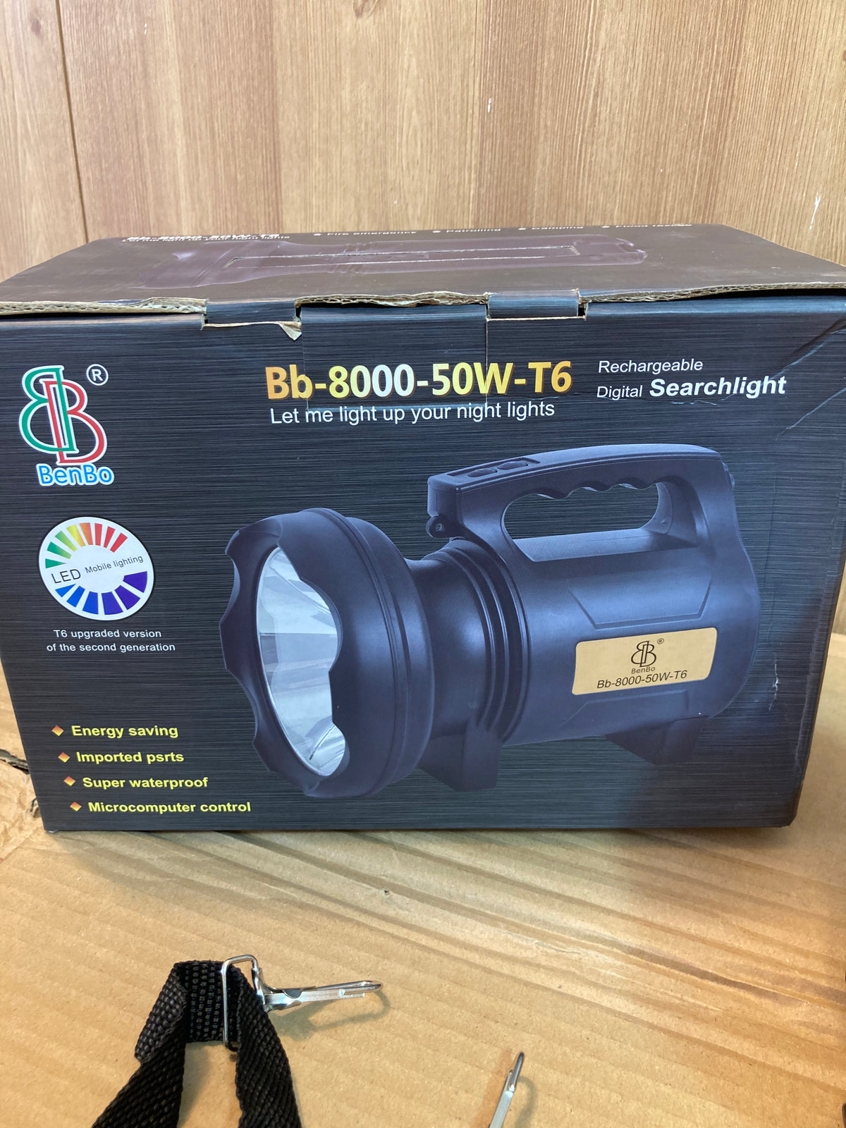 Bb-8000-50W-T6 Rechargeable Searchlight - Camping Light - Long Battery Backup