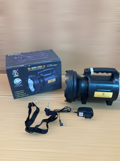 Bb-8000-50W-T6 Rechargeable Searchlight - Camping Light - Long Battery Backup