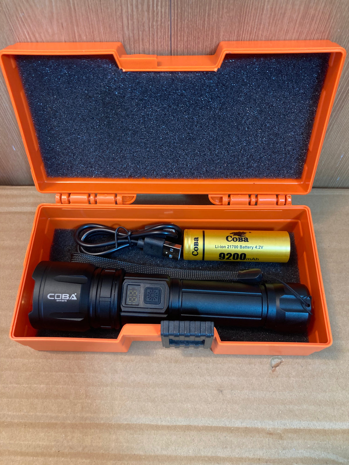 COBA Compact LED Flashlight - Handheld Torch CB-M168-TG