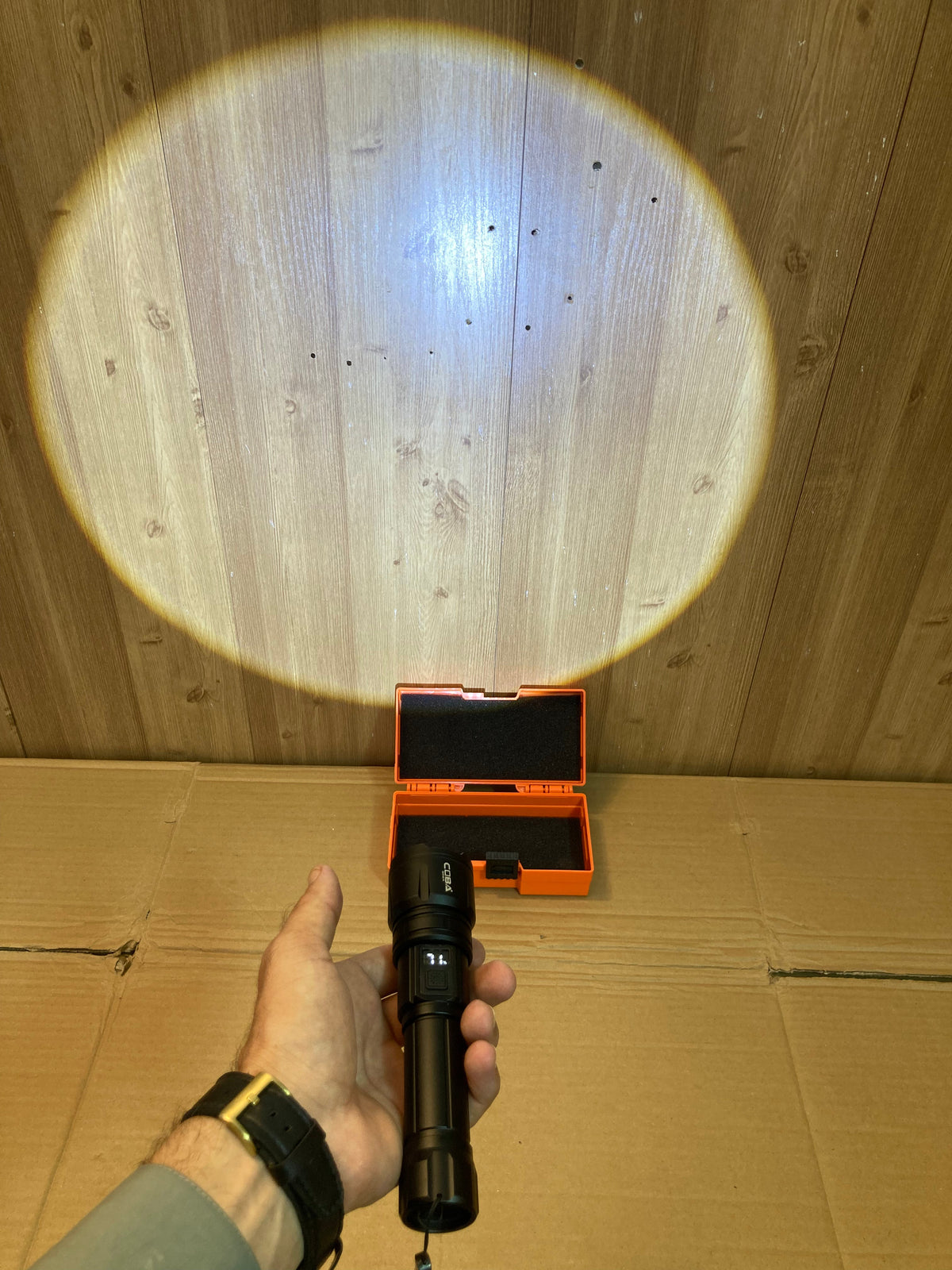 COBA Compact LED Flashlight - Handheld Torch CB-M168-TG