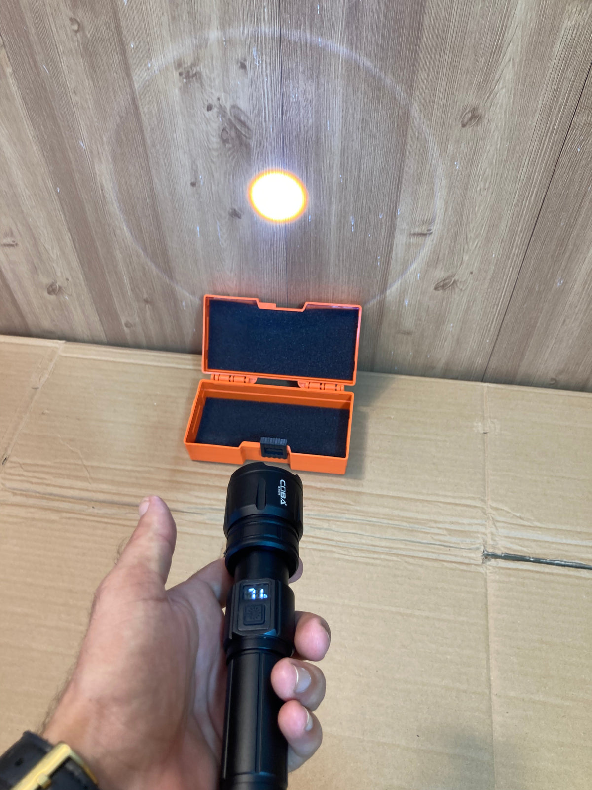 COBA Compact LED Flashlight - Handheld Torch CB-M168-TG