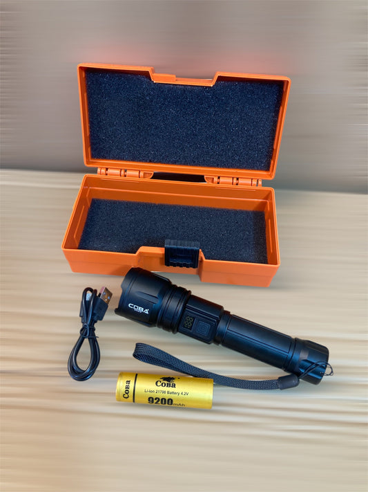 COBA Compact LED Flashlight - Handheld Torch CB-M168-TG