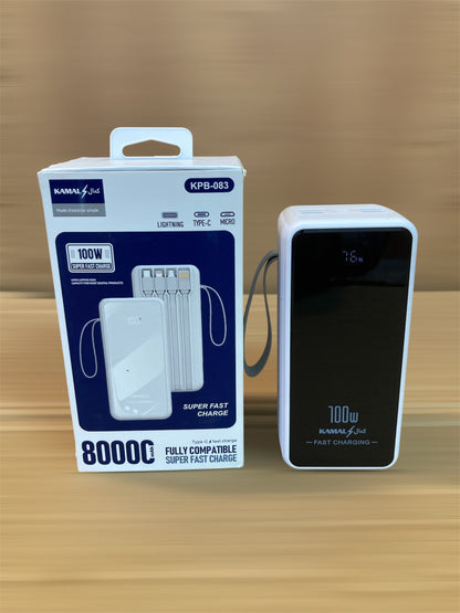 Kamal 100W Fast Charging Power Bank 80000mAh KPB083