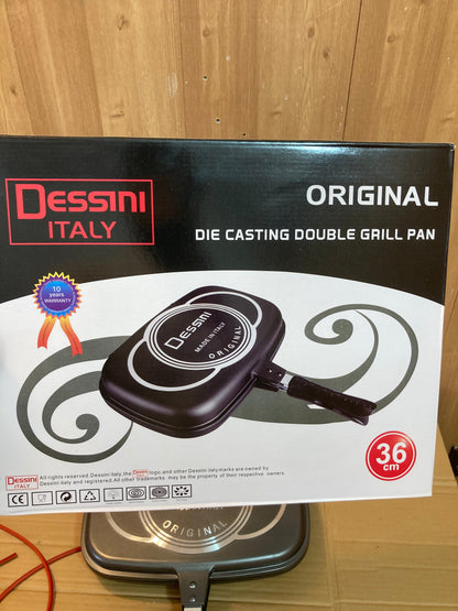 Dessini Italy Die Casting Double Grill Pan 36cm