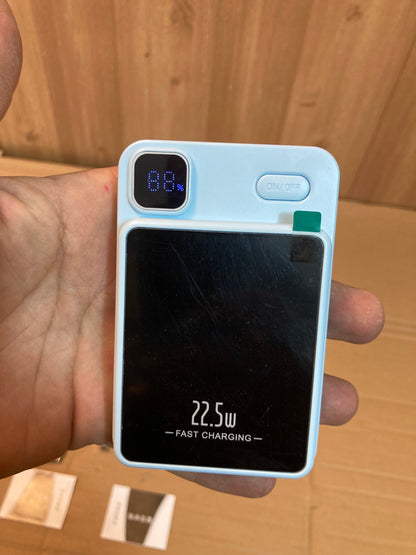 Mini Compact Wireless 22.5W Fast Charging Power Bank 10000 mAh