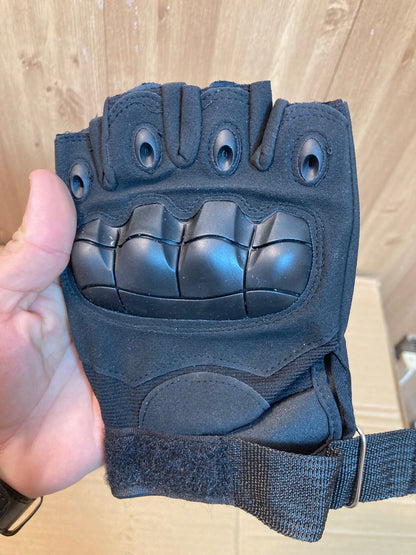Half Finger Tactical Gloves with Hard Rubber Knuckles