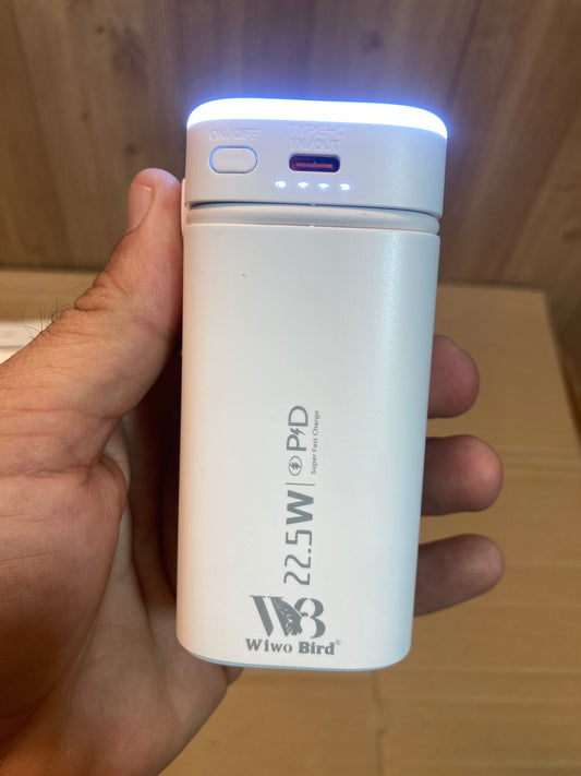 Wiwo Bird 20000mAh Fast Charging 22.5W PD Power Bank with Lamp WB-205