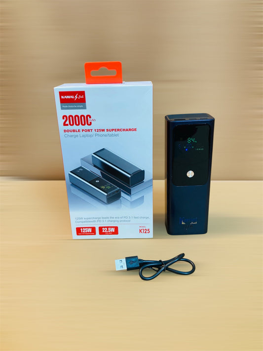 Kamal 125W Super Fast Laptop Charging Lithium Power Bank 20000mAh K125