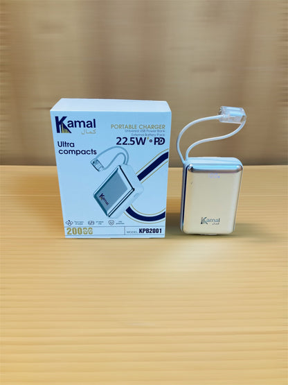 Kamal 22.5W Fast Charging Ultra Compact 20000mAh Power Bank KPB2001
