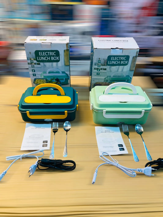 Portable Electric Lunch Box 50W Food Warmer Heater with Fork and Spoon