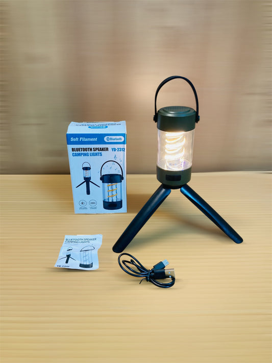 Portable Rechargeable 2in1 Camping Light with a Built-in Bluetooth Speaker YD-2312
