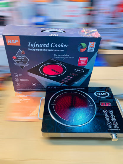 RAF Russian 3500W Electric Infrared Cooker – Multifunction Touch & Knob Control Single Burner Hotplate Stove R.8019