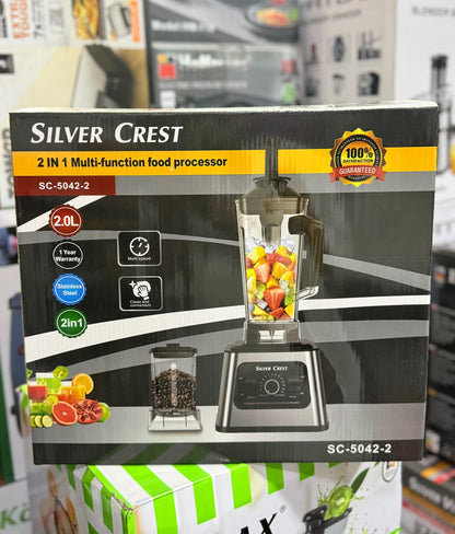Silver Crest 2-in-1 Powerful Commercial Blender & Grinder SC-5042-2