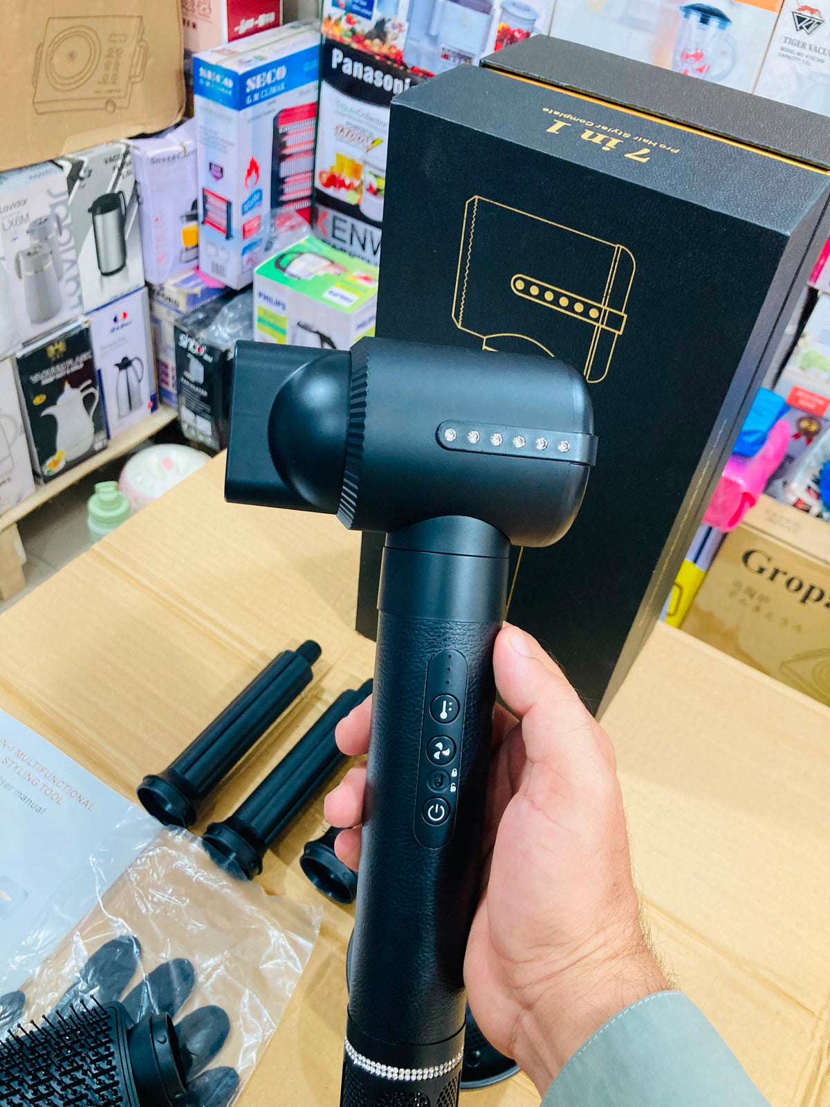 Lot Imported 7in1  Multifunctional 1200W Air Styler & High-Speed Hair Dryer Set Y-32