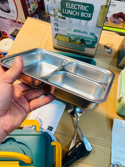 Portable Electric Lunch Box 50W Food Warmer Heater with Fork and Spoon