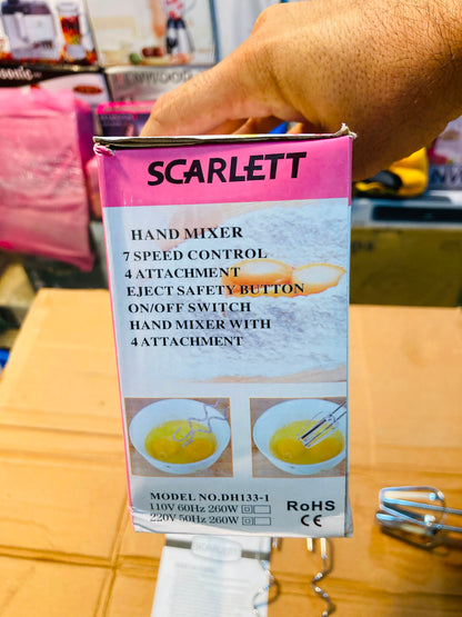 Scarlett 260W Electric Super Hand Mixer DH133-1
