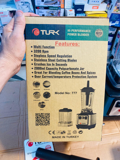 TURK 5000W 2-in-1 Hi-Performance Power Blender & Grinder Set 777